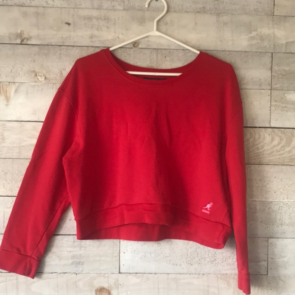 Kangol crop scoop neck crop sweatshirt - Picture 1 of 4